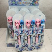 Resim 2 Adet Stitch Yan Basmalı Jel Kalem - Değiştirilebilir Uçlu, Canlı Pastel Tasarım, Okul ve Ofis için Pürüzsüz Yazım Deneyimi, Sevimli Kırtasiye 