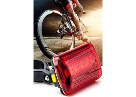 Resim Arka Stop Hediyeli USB Şarjlı Bisiklet Ön Far Lambası 