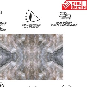 Resim Tink Kendinden Yapışkanlı Kahverengi Buzlu Mermer Desenli Pvc Panel 41x62 Cm 4 Adet 1 M² 