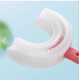 Resim Genel Markalar PROFESYONEL U Tipi Pratik Çocuk Diş Fırçası, Pembe 