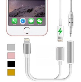 Resim WOZLO Iphone 7 , 8 Plus , 11 , 12 Pro Max , X , Xr , Xs Lightning Aux Kulaklık Şarj Çevirici Kablo 