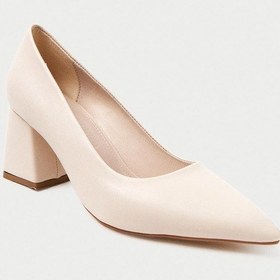 Resim Mubiano Mbzfr600-bj Kadın Blok Topuklu 6 Cm Sivri Burun Bej Stiletto & Topuklu Ayakkabı Bej 