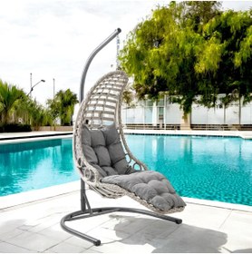 Resim Capri Swing Bodrum Tekli Rattan Bahçe Salıncağı | Balkon Salıncağı 
