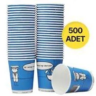 Resim Ofix Karton Bardak Özel Baskılı 7 oz 180 ml 500 Adet - Mavi 