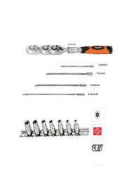 Resim 1/4 Uzatmalı Cırcır Kolu E Lokma Seti Uzatma Kol Rico 