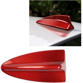 Resim Bmw E90 İçin Araba Karbon Fiber Anten Dekoratif Kapak, C Stili Kırmızı 
