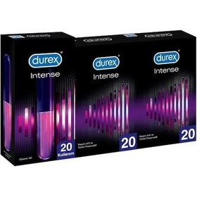 Resim Durex Intense Uyarıcı Jelli ve Tırtıklı Prezervatif 2 x 20'li + Uyarıcı Jel 20'li 