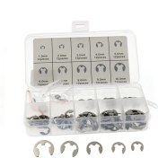 Resim Yuntech01 304 Paslanmaz Çelik E Tipi Kalkan M1.5-m10 Boyutları 120 Adet Kutulu Tutucu Klıp 