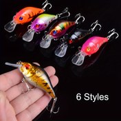 Resim 1 adet 6 Tasarımdan, 7.5cm/12G Büyük Sert VIB Batma Kaval Yobblers, Minnow Balıkçılığı için Üçlü saç tokası ile. 