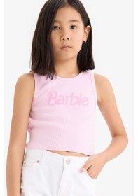 Resim DeFacto Kız Çocuk Barbie Bisiklet Yaka Atlet E6521A825HSPN614 Pembe 