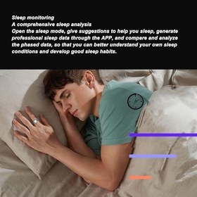 Resim Dpofirs Akıllı Sağlık Halkası, Akıllı Yüzük Sağlığı Takip Cihazı BT 5.1 NFC Uyku Vücut Sıcaklığı İzleme Adım Sayacı IP68, Doğum Günü Hediyeleri Için Uyku Kalitesi Takip Cihazı (18) 