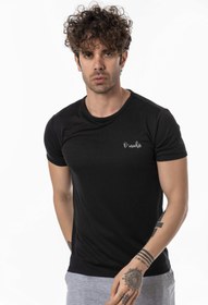 Resim O'neebs Erkek Siyah Spor T-shirt 