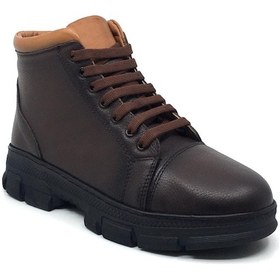 Resim Taşpınar %100 Hakiki Deri Kadın Kışlık Günlük Fermuarlı Sneaker Bot 36-41 Kahverengi 