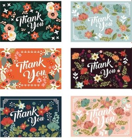 Resim Rogfer 6 Adet / Set Noel Hediyesi Tebrik Kartı Tatil Tebrik Mesajı Kartı Teşekkür Tebrik Kartı 