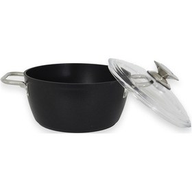 Resim Arte Diamond Yapışmaz Dayanıklı Cam Kapaklı Derin Tencere 26 Cm 