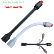 Resim Ayarlanabilir Köpük Püskürtme Nozulu - Ağır Hizmet Tipi Plastik Çok Renkli (Siyah/Beyaz) Bağlantı Elemanı ile Sulama Kabları, 