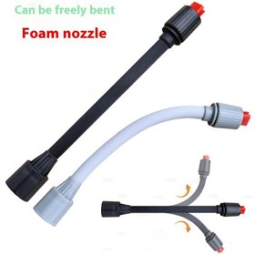 Resim Ayarlanabilir Köpük Püskürtme Nozulu - Ağır Hizmet Tipi Plastik Çok Renkli (Siyah/Beyaz) Bağlantı Elemanı ile Sulama Kabları, 