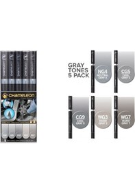 Resim Chameleon Marker Kalem 5Li Set Gray Tones 
