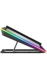 Resim Gaming GT200 Laptop Soğutucu Notebook Stand, 3000 Rpm,10 Rgb Işık Kontrolü, 15.6-17 Inch, Hız Kontrolü, 2 Büyük Fan,telefon Standı, 1 Type-C Usb,1 USB 