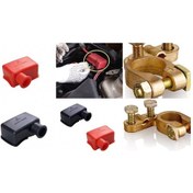 Resim 4’lü Set Akü Kutup Başı + Koruma Lastiği Takım.araç Aküsü Koruma 