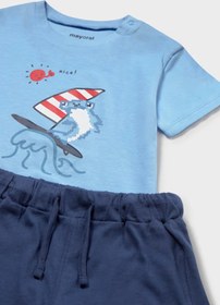 Resim Mayoral Erkek Bebek Şort Tshirt Takım Mavi - 18 Ay 