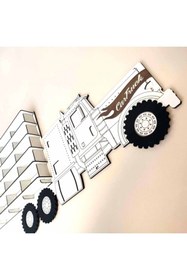 Resim Woodbu Ahşap Beyaz 40 Araçlık Hobi Araba Rafı 