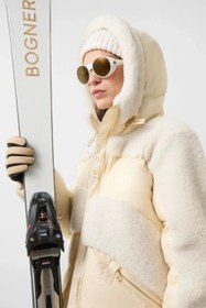 Resim Dana Down Lüks Spor Tasarım Kadın Kayak Montu Krem - Krem / M 