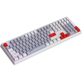 Resim Hxsj V300 Kablolu K108 Rgb Streamer Oyun Klavyesi Ayarlanabilir Arka Aydınlatmalı Kompozit Fonksiyon 