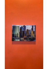 Resim Göl Ve Gökdeklen Manzaralı Natürel Tasarım Ahşap Çerçeve Ev İşyer 