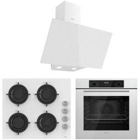 Resim Ferre Flowart Lumora Plus Beyaz 3'lü Ankastre Set ( QBL63CB-CS206-D078 ) 