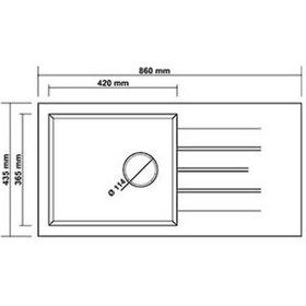Resim Real Stone Real Stone P011 Assos 86 XL Siyah Granit Eviye 86 x 43.5 CM Tezgah Üstü 