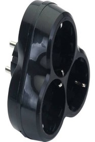 Resim Depa De-pa Papatya Golyat Fiş Priz 3'Lü 10009-Siyah 