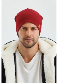 Resim Erkek Termal %100 Pamuklu Soft 2 Stil 1 Arada Bere Premium Cuts Serisi - Standart / Bordo Bordo 