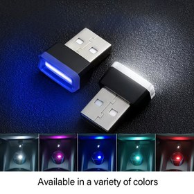 Resim Araba USB Atmosfer Işığı Akrilik Renk Kontrastlı Araba USB Atmosfer Gece Işığı Dekoratif Işık 