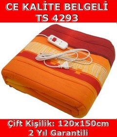 Resim Meltem Lüks Çift Kişilik Elektrikli Battaniye 120 x 150 CM Çok Renkli 