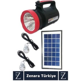 Resim Kamp Avcı Deprem Solar Güneş Enerjili Uzun Çalışma Süreli Güçlü Beyaz Işık Şarjlı Fener Işıldak Çok Renkli 