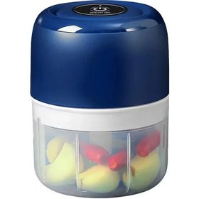 Resim 250 Ml Mini Sarımsak Sebze Öğütücü Kıyıcı Kıyma Basın 3 Bıçaklı 