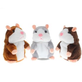 Resim 15CM Little Talking Hamster Toy - Dark brown / 3 