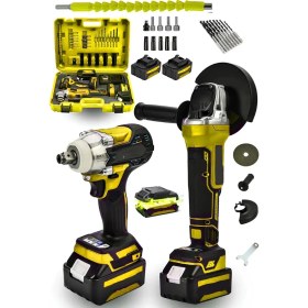 Resim SCHUTZENGER 2'li Set 128VF Şarjlı Taşlama Şarjlı Somun Sıkma Sökme Matkap TYCN7TYQGN169211392883905 