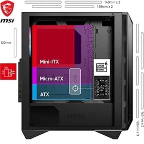 Resim Mabeyn Msı Mpg Gungnır 110R USB 3.2 Temperli Cam Atx Mid-Tower Gaming (Oyuncu) Kasa 
