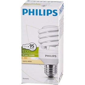 Resim Philips Economy Twister 20W Ampul, 2700K Sarı Işık, E27 Normal Duy 