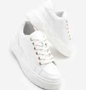 Resim Marjin Kadın Sneaker Kalın Desenli Taban Spor Ayakkabı Bekor Beyaz 