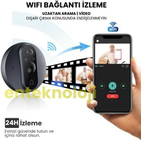 Resim WIFI Kameralı Kapı Dürbünü 