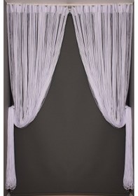 Resim DÜZ İP MODEL BEYAZ RENK HAZIR İP PERDE 300*270 Beyaz 