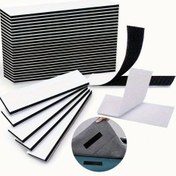 Resim 20/40/80 Set Paket Kendiliğinden Yapışkanlı Geçmeli Bant, Güçlü Naylon Bağlama Şeritleri, Ev ve Ofis Kullanımı İçin Çift Taraflı Yapışkanlı Pedler (1 Set 2 Adet İçerir) - Beyaz, Siyah 