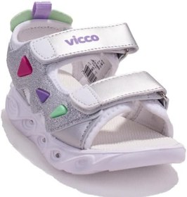 Resim Vicco 321F24Y204 Hilda Beyaz Ortopedik Günlük Işıklı Kız Çocuk Spor Sandalet 