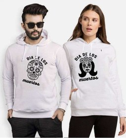 Resim Tshirthane Dia De Los Muertos Sevgili Kombinleri Kapüşonlu Kombi 
