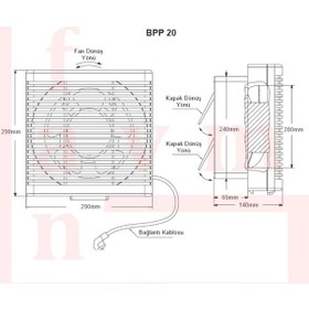 Resim Bvn Bahçıvan Bpp 20 Çift Yönlü Plastik Aspiratör 500 M³/H 20 Cm 