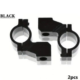 Resim Hightower 2 Adet Siyah Premium Alüminyum Alaşım Motorcycle & Scooter Dikiz Aynası Bağlantı Kelepçesi - 7/8" Gidon Uyumlu, Kolay Kurulum, Korozyon Dirençli 