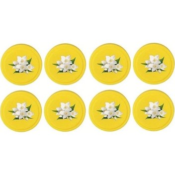 Hightower 8 Adet Sarı Çiçek Desenli Valiz Tekerlek Kılıfı - Kaymaz Ses Azaltıcı Dayanıklı Seyahat Aksesuarı